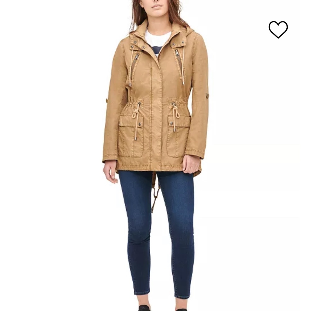 NWT Levi's Women's Cotton Hooded Anorak Dull Gold Jacket - Size XXL - Picture 5 of 10